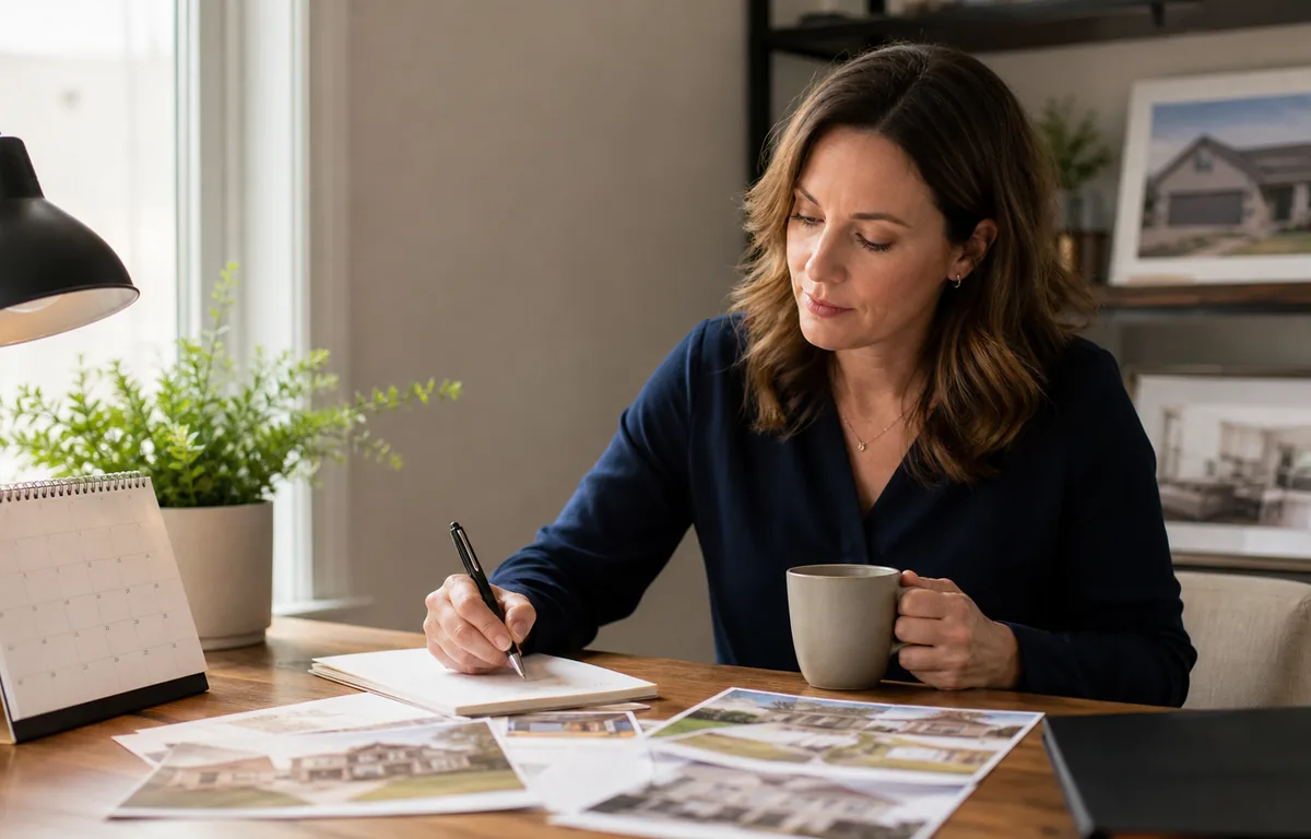 A real-estate professional maintaining thoughtful follow-up with future clients.