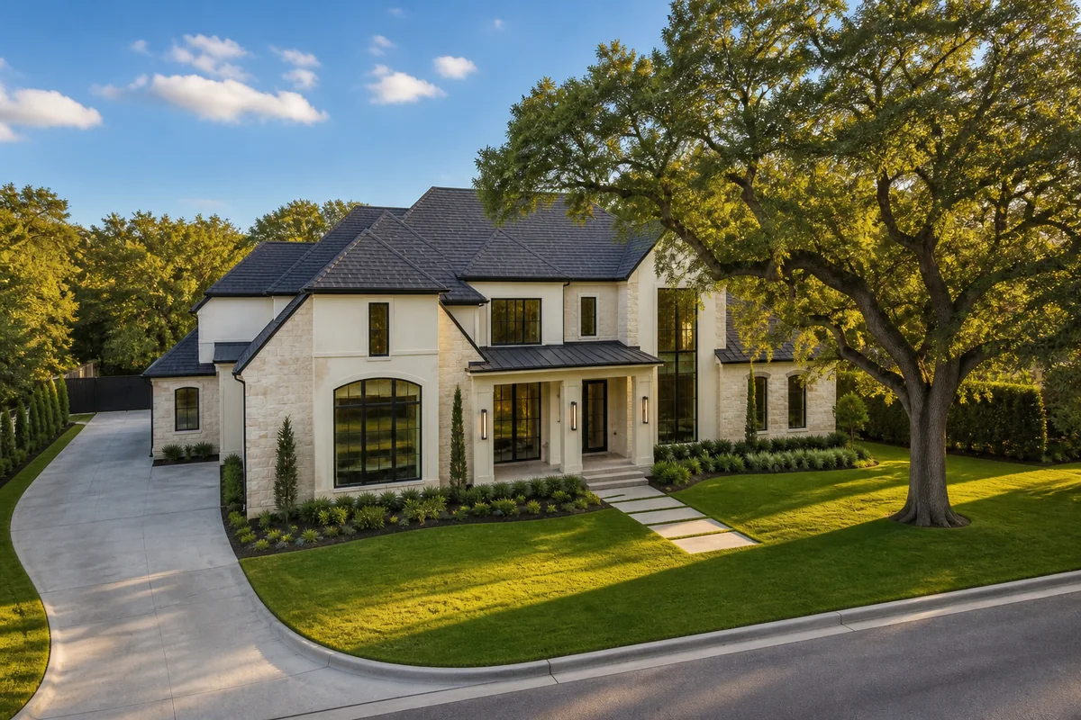 Aerial Front View photograph from the cohesive sample property shoot.