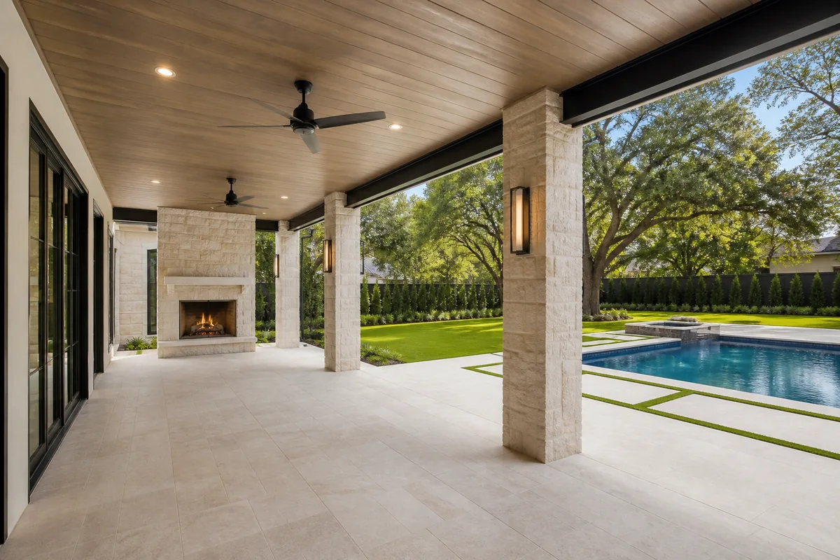 Covered Patio photograph from the cohesive sample property shoot.