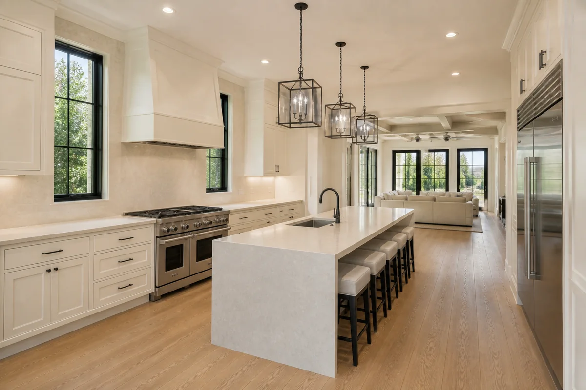 Kitchen photograph from the cohesive sample property shoot.