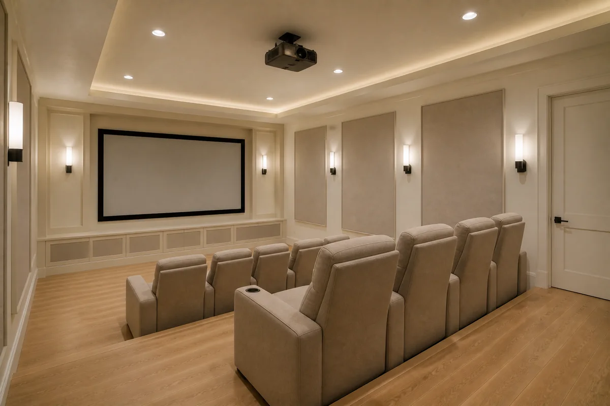 Media Room photograph from the cohesive sample property shoot.