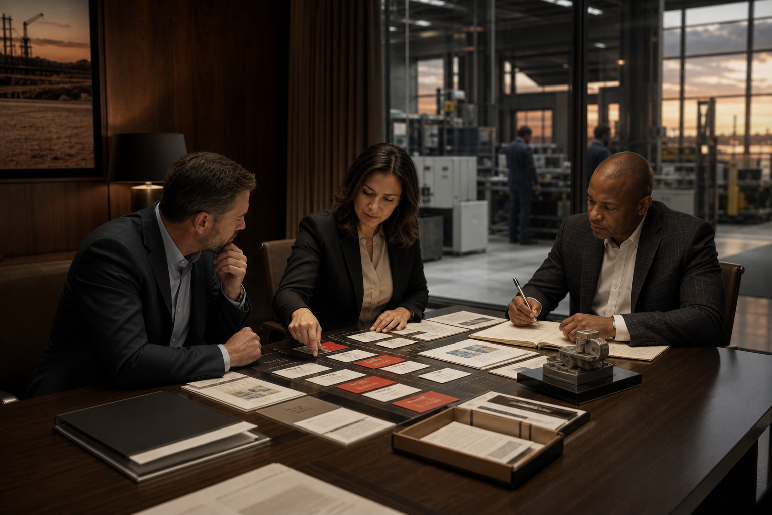 Converse decision-makers reviewing revenue results before expanding an AI system