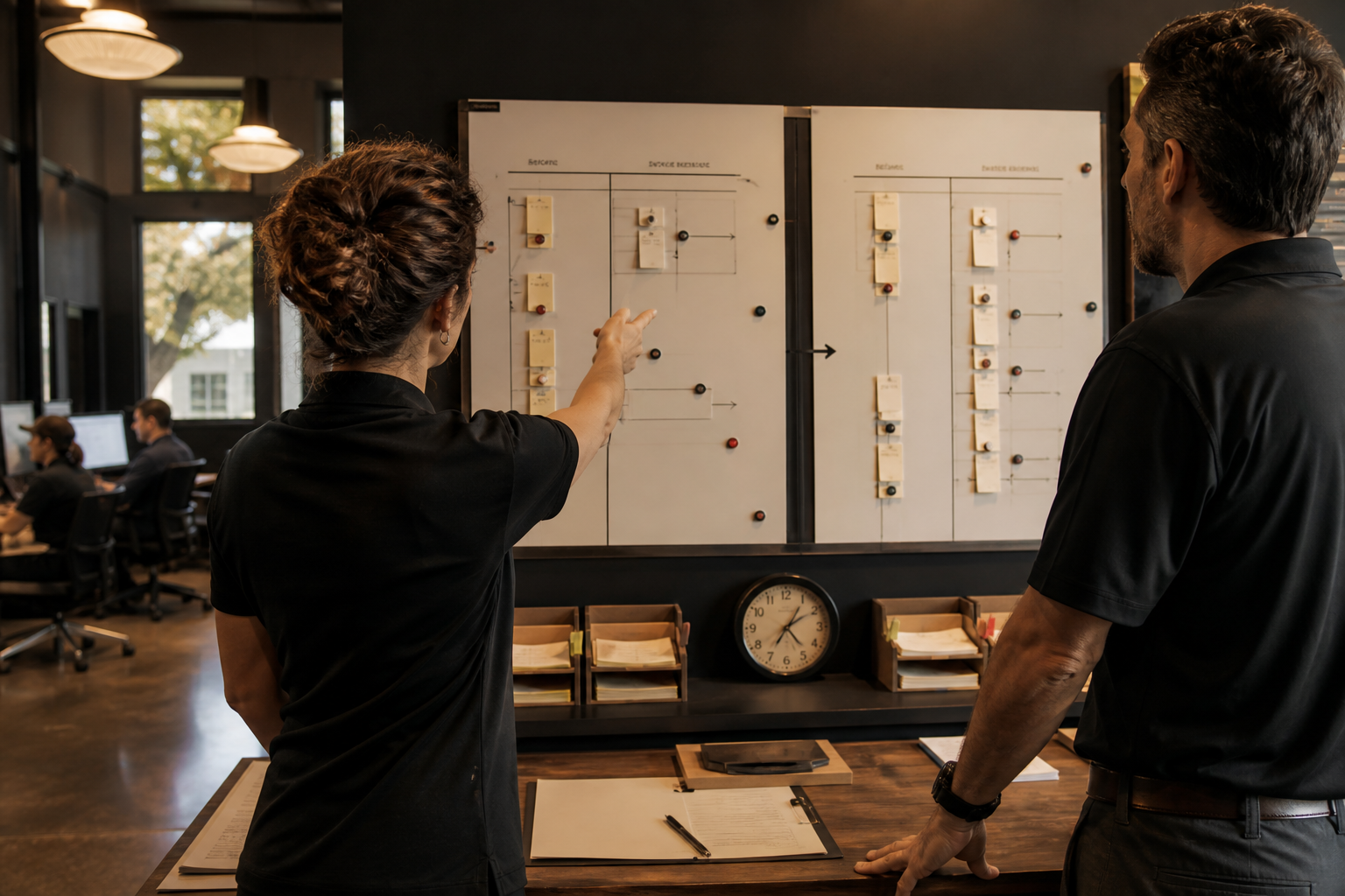 Converse business team measuring recovered time from an improved workflow